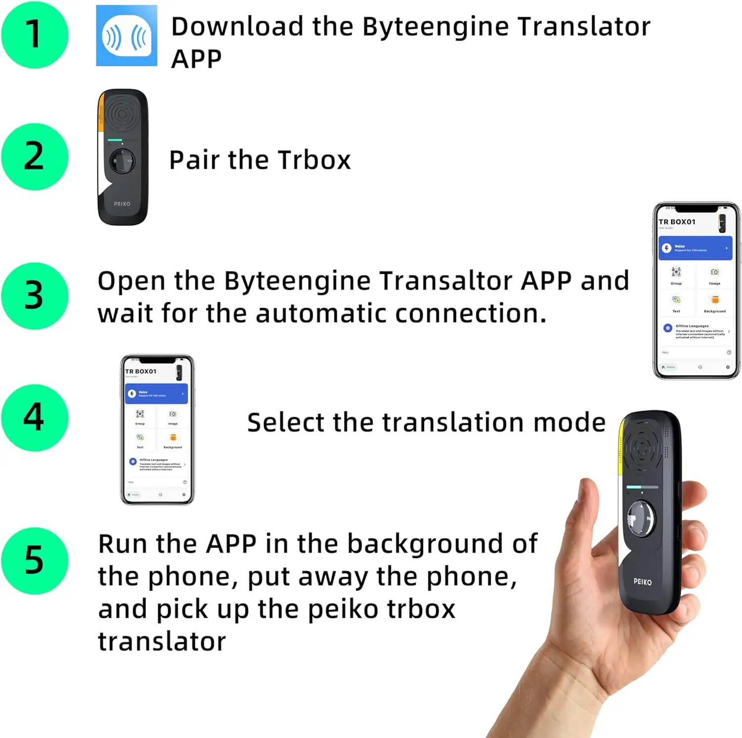 Peiko Real-Time AI Voice Instant Translator - 71nz4j5ic4l._ac_sl1500_